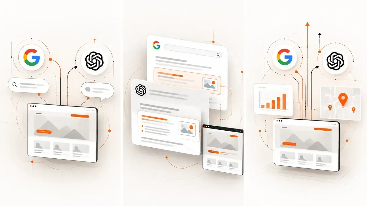 Google en ChatGPT naast elkaar: dezelfde website gevonden in zoekmachine en AI-antwoord